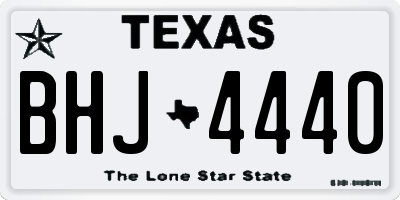 TX license plate BHJ4440