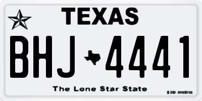 TX license plate BHJ4441