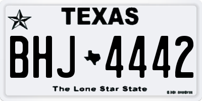 TX license plate BHJ4442