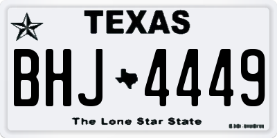 TX license plate BHJ4449