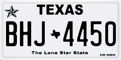 TX license plate BHJ4450