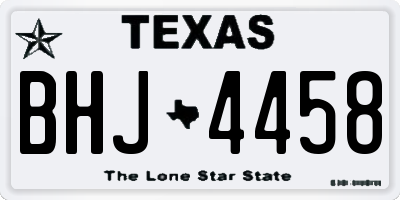 TX license plate BHJ4458