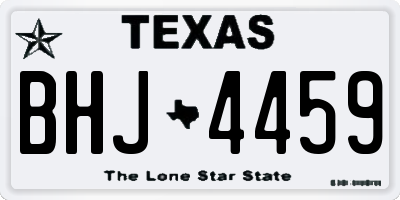 TX license plate BHJ4459