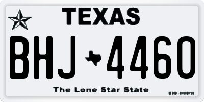 TX license plate BHJ4460