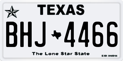 TX license plate BHJ4466