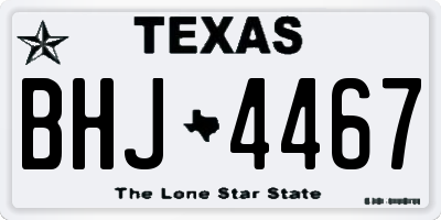 TX license plate BHJ4467