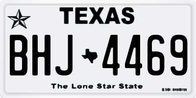 TX license plate BHJ4469