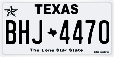 TX license plate BHJ4470