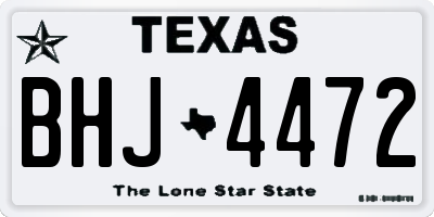 TX license plate BHJ4472
