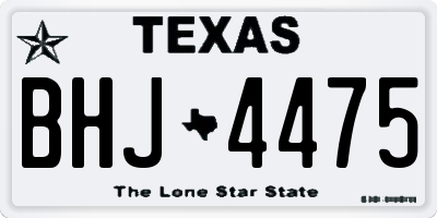 TX license plate BHJ4475
