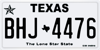 TX license plate BHJ4476