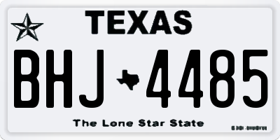 TX license plate BHJ4485