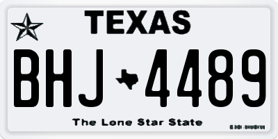 TX license plate BHJ4489