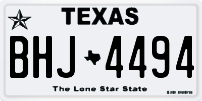 TX license plate BHJ4494