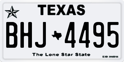 TX license plate BHJ4495
