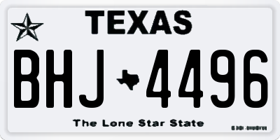 TX license plate BHJ4496