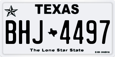 TX license plate BHJ4497