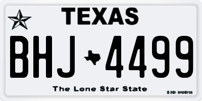 TX license plate BHJ4499