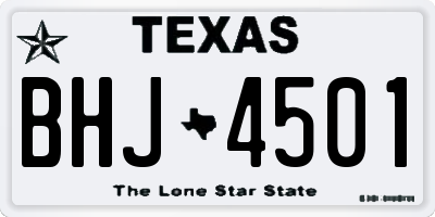 TX license plate BHJ4501