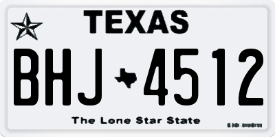TX license plate BHJ4512