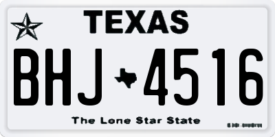 TX license plate BHJ4516