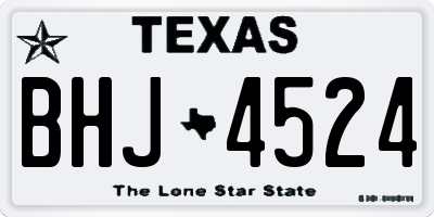 TX license plate BHJ4524
