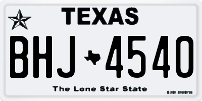 TX license plate BHJ4540