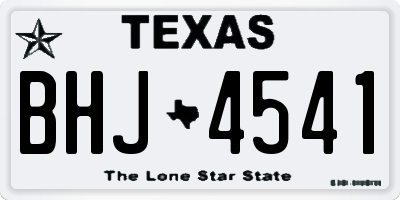 TX license plate BHJ4541