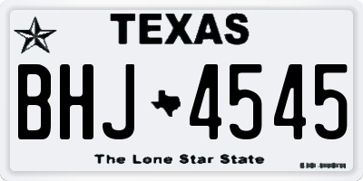 TX license plate BHJ4545