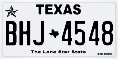 TX license plate BHJ4548
