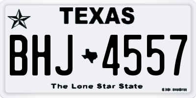 TX license plate BHJ4557