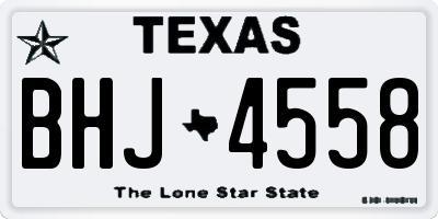 TX license plate BHJ4558