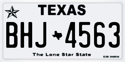 TX license plate BHJ4563