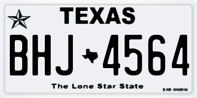 TX license plate BHJ4564