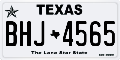 TX license plate BHJ4565