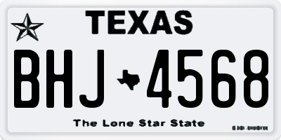 TX license plate BHJ4568