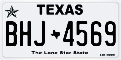 TX license plate BHJ4569