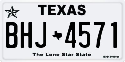 TX license plate BHJ4571