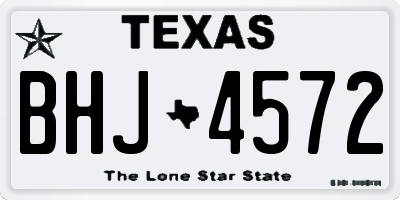 TX license plate BHJ4572