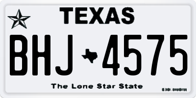TX license plate BHJ4575