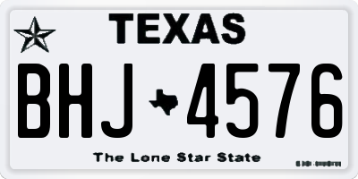 TX license plate BHJ4576