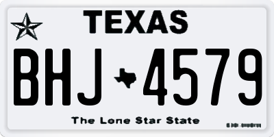TX license plate BHJ4579