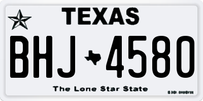 TX license plate BHJ4580