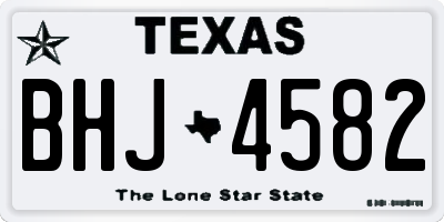 TX license plate BHJ4582