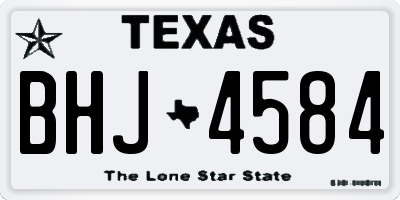 TX license plate BHJ4584