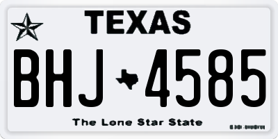 TX license plate BHJ4585