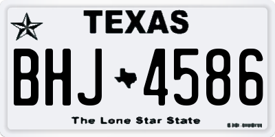 TX license plate BHJ4586