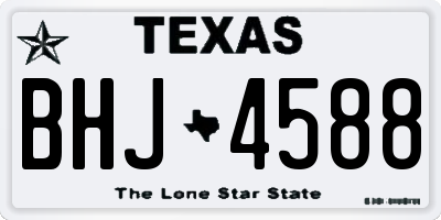 TX license plate BHJ4588