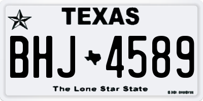 TX license plate BHJ4589