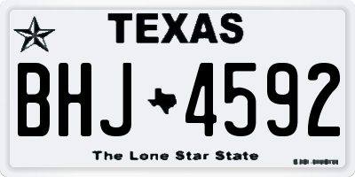 TX license plate BHJ4592